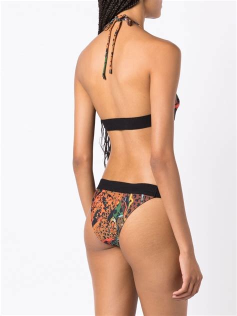 Osklen Leopard Print Triangle Bikini Set Farfetch