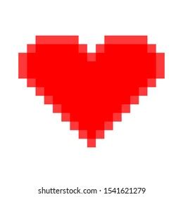 Pixel Art Heart Love Valentine Stock Vector Royalty Free 1541621279