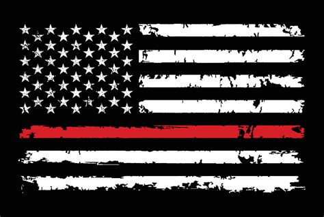 Thin Red Line Flag Design 32892725 Vector Art At Vecteezy