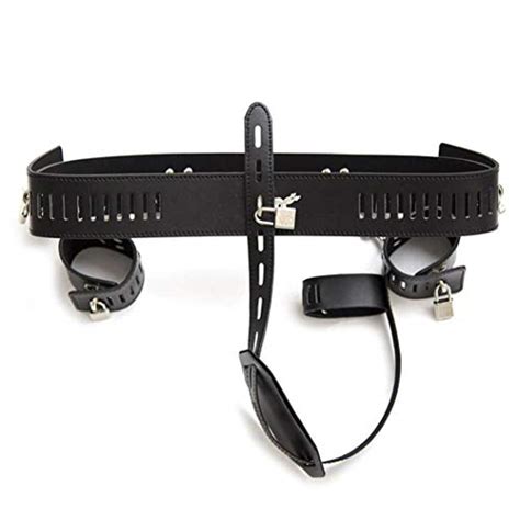 Uniseks Harnas Set Kuisheidsgordel Handboeien Crocking Sex Sm Erotiek Kunstleer Open Ondergoed