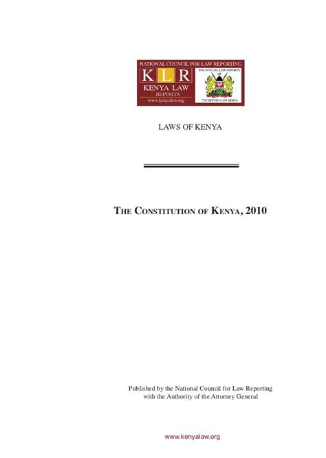 The Constitution Of Kenya 2010 1n2