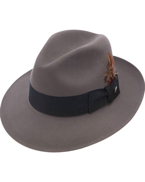 Stetson Mens Pinnacle Beaver Fur Felt Fedora In 2020 Felt Fedora