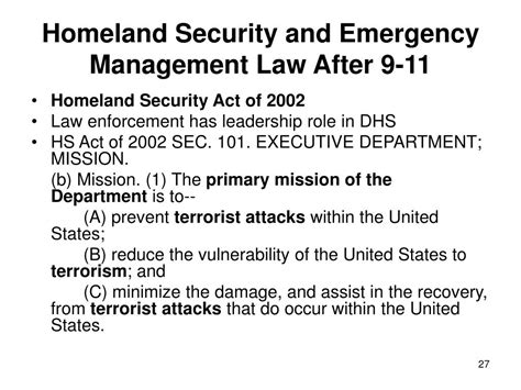 Ppt Introduction A Short History Of Homeland Security And Emergency