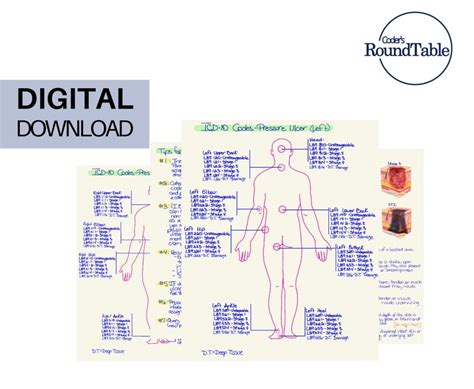 Icd Pressure Ulcer Cheat Sheet Documentation Coding Tips Etsy