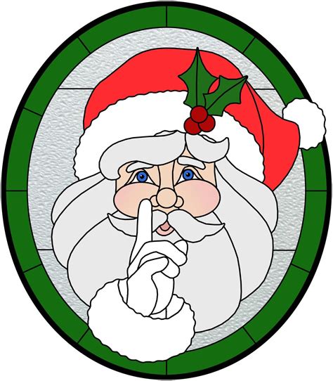 Santa Pattern Stained Glass Christmas Stained Glass Patterns Free Stained Glass Patterns