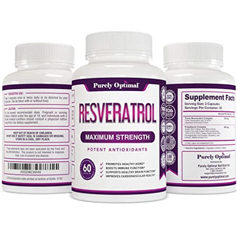 Premium Resveratrol Supplement Mg Max Strength Potent Antioxidant