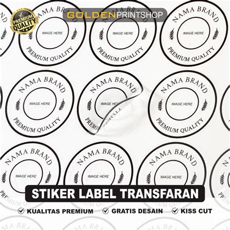 Jual Cetak Stiker Label Transparan Untuk Kemasan Produk Makanan Dan