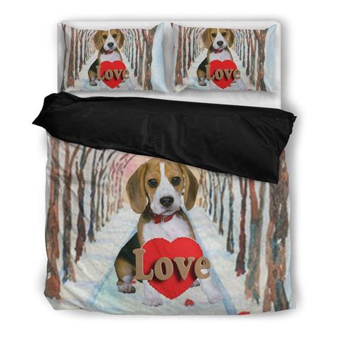 Valentine's Day Special-Beagle Dog Print Bedding Set-Free Shipping Soft ...