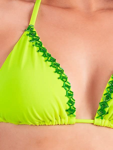 Bikini Triangle Neon Green Van Mystical Swimwear Maat Broekje Xl Maat Topje S