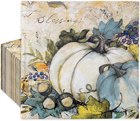 Amazon Jarthenaamcs Pcs Fall Paper Napkins Vintage Pumpkin