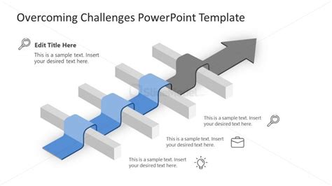 Step 3 of Overcoming Challenges PowerPoint Template - SlideModel