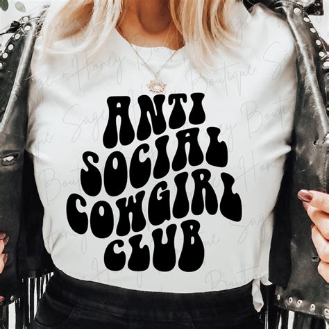 Anti Social Cowgirl Club Png Svg Digital Download Sublimation Cricut