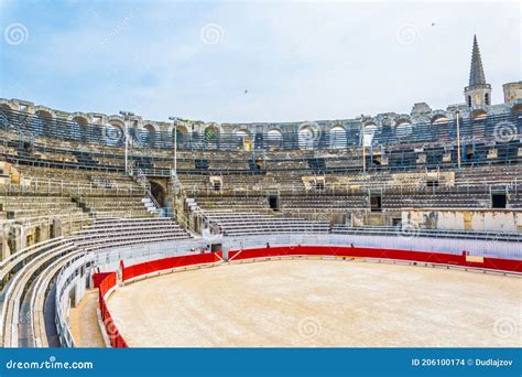 Arles Amphitheatre, France stock photo. Image of city - 206100174