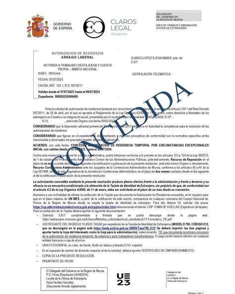 Residencia Temporal Por Circunstancias Excepcionales Inicial 7