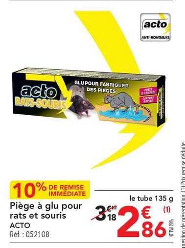 Promo Piège à Glu Pour Rats Et Souris Acto chez METRO iCatalogue fr