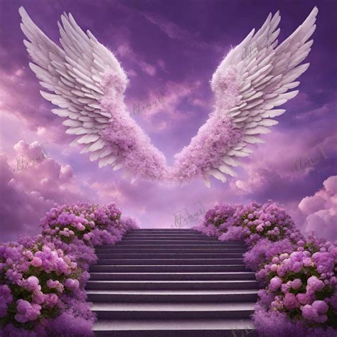 Purple Stairs Heaven In Loving Memory Png Memorial Background