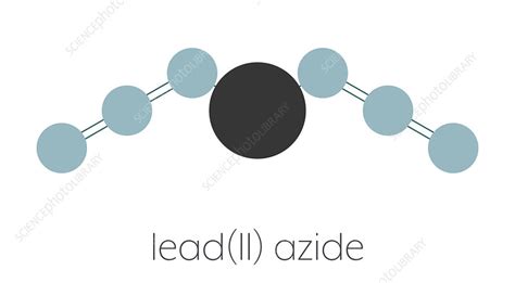 Lead azide detonator explosive molecule - Stock Image - C045/7689 ...