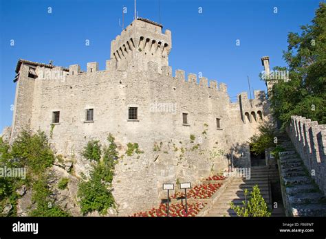 Ancient Fortifications Of The San Marino Stock Photo Alamy