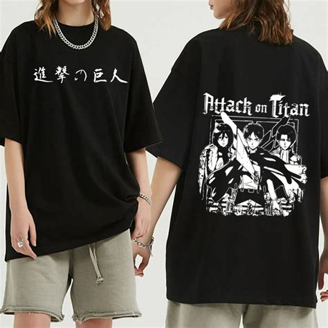 Attack On Titan Levi Ackerman Summer Oversized Clothes Male Vintage