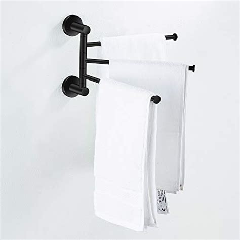 Towel Rack Bathroom Swivel Towel Bar 3 Multi Fold-able Arms Rotation ...