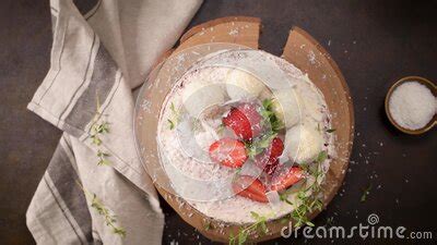 Naked Cake With Strawberries Stock Video Video Of Berry Naked