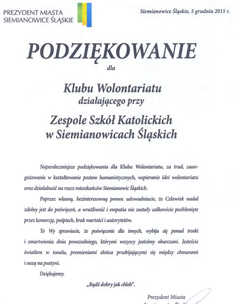 Dzień wolontariusza Katolik Siemianowice Śląskie