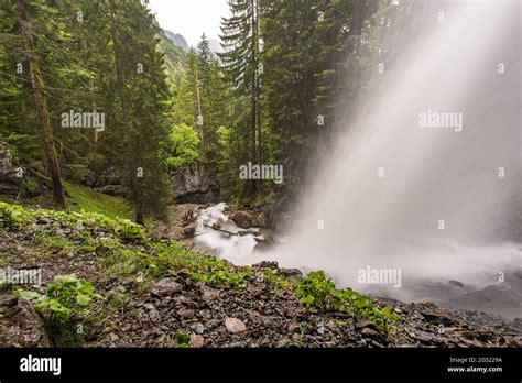 Beautiful Waterfalls And Mountain Rivers Near The Schneckenloch Cave In