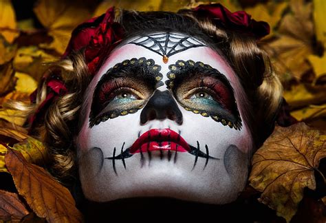 Hd Wallpaper Dia De Los Muertos Art Tattoos Makeup Girl Woman