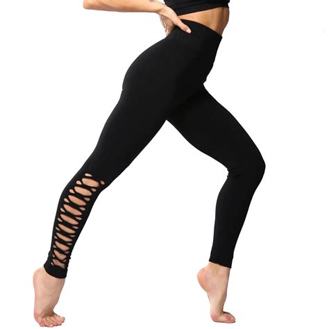 Black-Seamless-Punk-Ripped-Leggings-For-Women-High-Waist-Hole-Workout