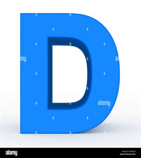 Letter D 3d Clean Blue Isolated On White 3d Rendering Stock Photo Alamy