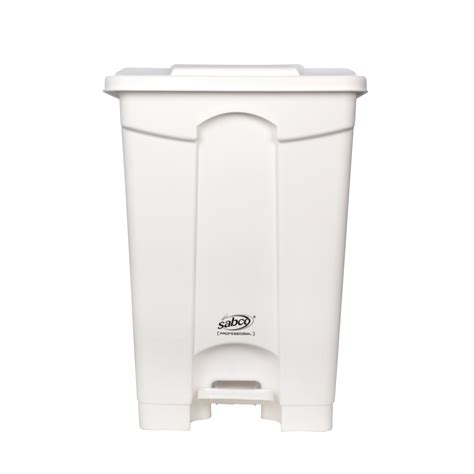 Heavy Duty 45L White Pedal Bin - Sabco Professional
