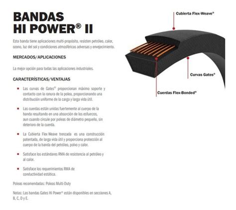 Banda Gates B50 Hi Power Ii Envío gratis