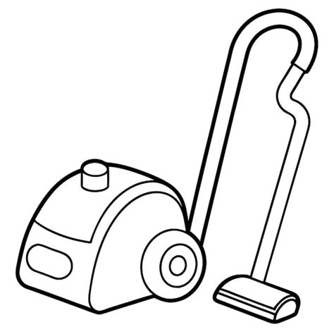 Vacuum Cleaner Coloring Page Outline Coloring Book Page Line Art