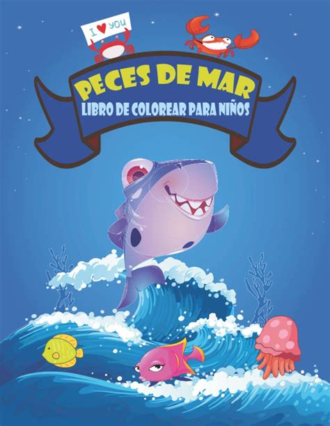 Buy Libro de colorear de peces de mar para niños 50 diseños para