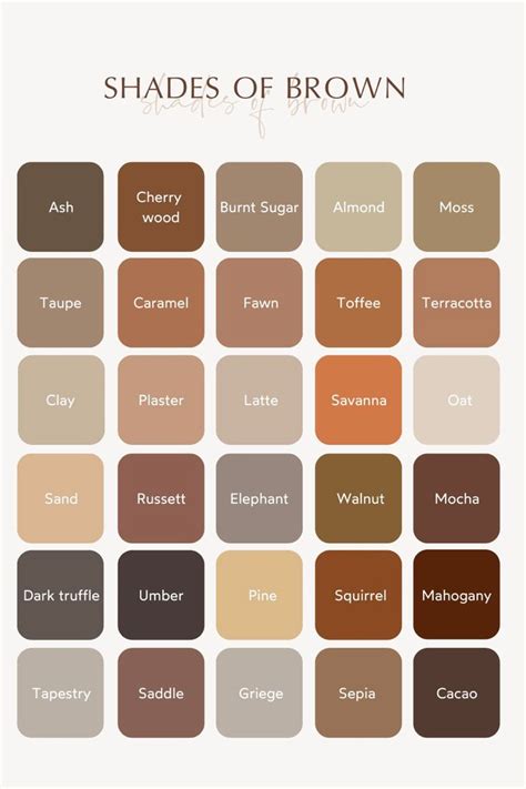 shades  brown pantone colour palettes brown color palette color