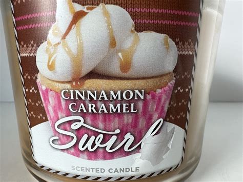 Bath Body Works Cinnamon Caramel Swirl Scented Candle 3 Wick Large 14