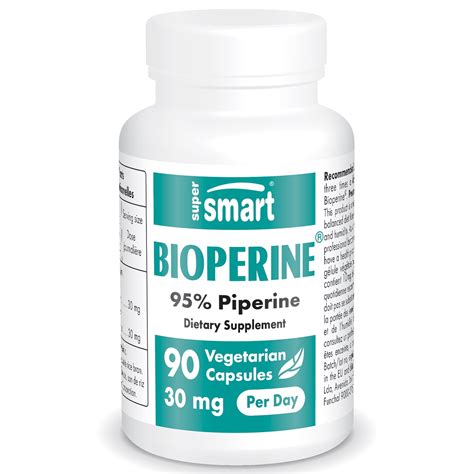 Supersmart - Bioperine 30 mg per Day - 95% Piperine Supplement - Black ...