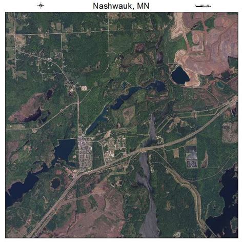 Aerial Photography Map of Nashwauk, MN Minnesota