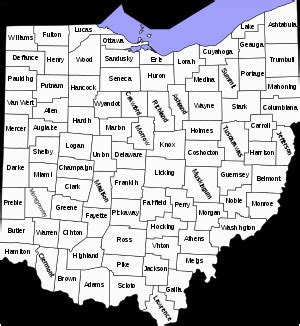 Map Of Northwest Ohio Counties List Of Counties In Ohio Wikipedia