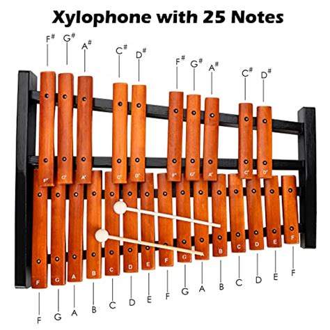 Giantex Xylophone Glockenspiel à 25 notes instrument de percussion en