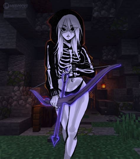 Skeleton Game Hentai White Hair Bow White Hair Female Tongue