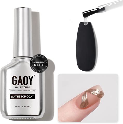 Gaoy Matte Gel Top Coat For Gel Nail Polish 16ml Powder