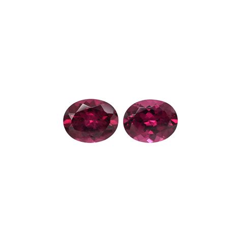 Buy Raspberry Garnet Oval X Mm Matching Pair Approximately Carat