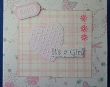 Popular items for new baby girl cards on Etsy