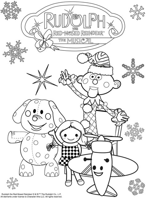 Coloring Pages For Rudolph The Red Nosed Reindeer The Musical Denver