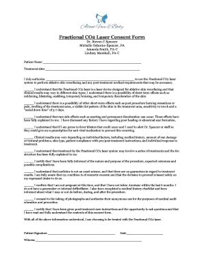 Co2 Laser Consent Form Fill Online Printable Fillable Blank