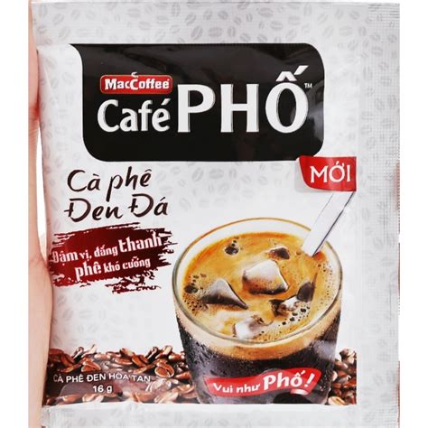 MacCoffee Cafe Pho Black Instant Coffee with ice Box 160g x 60