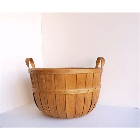 Huge Vintage Apple Basket With Bent Wood Handles Farmhouse Etsy