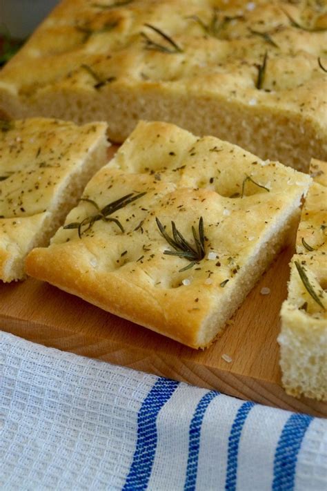 Traditional Italian Focaccia Fluffy Olive Oil Bread Topped With