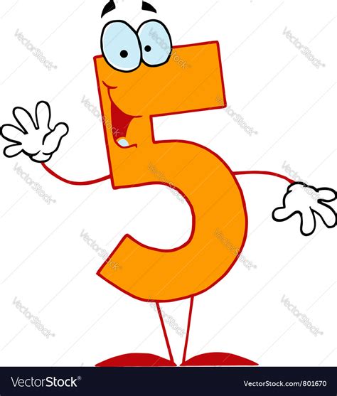 Funny Cartoon Numbers Royalty Free Vector Image